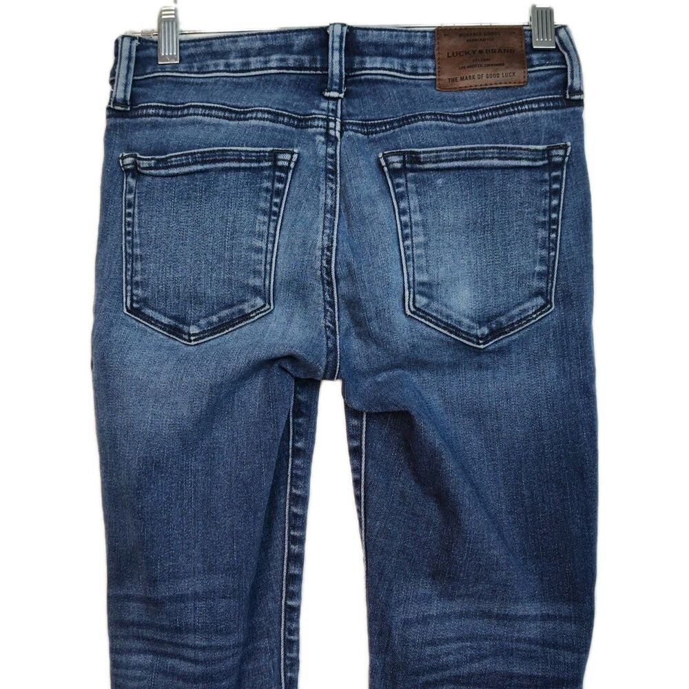 Lucky Brand Lolita Super Skinny Cropped Women's Jeans, 00/24, Raw Hem, Blue - Picture 8 of 13